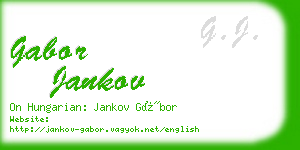 gabor jankov business card